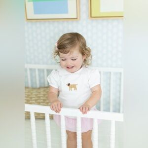 Little English Crochet Pink Lab Bloomer Set 4T
